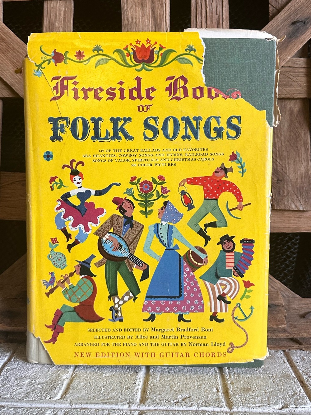Fireside Book of Folk Songs by Norman Lloyd (1947 Hardcover DJ)